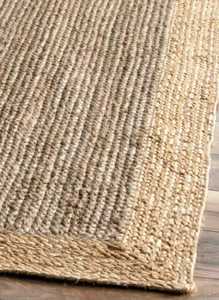 Tapis en jute de qualité supérieure Tapis réversible de style tressé Tapis d'apparence rustique moderne Tapis personnalisé à la taille disponible - Product Image 2