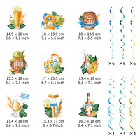 Guirlande en spirale en plastique de style européen allemand, décoration suspendue pour plafonds de pièce, thème Oktoberfest