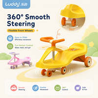 Luddy Custom 2-in-1 Kleinkinder-Roller mit Klappbarem Sitz, Lenkbarer Kinder-Schiebe- und Rutscheroller für Drinnen und Draußen mit LED-Rädern