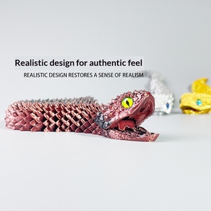Jouets anti-stress en forme de serpent imprimés en 3D, serpent stéréoscopique rotatif, ornement de bureau, décoration de la maison, figurine d'animal, décoration de voiture - Product Image 4