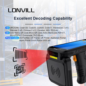 LONVILL بطارية طويلة العمر للغاية UHF RFID الصناعي أندرويد متين جهاز تجميع بيانات IP65 محمول باليد - Product Image 5