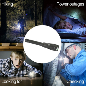 10W Aluminium Powerful Black USB Rechargeable LED <strong>Torches</strong> <strong>Flashlight</strong> - Product Image 3
