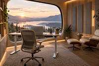 Cabane de glamping Apple Cabin avec fenêtre panoramique, maison modulaire à vue large et lumineuse pour complexe de glamping