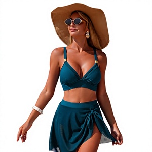 <b>Ladies</b> Modest Plaid Swim Dress <b>with</b> <b>Shorts</b> Two Piece <b>Swimsuit</b> Quick Dry Beachwear Comfortable Front Logo <b>for</b> Women - Product Image 6