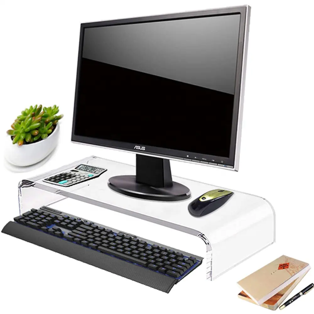 Soporte acrílico de alta gama para Monitor de ordenador, elevador de acrílico para TV, para oficina