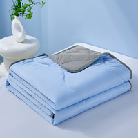 Couette Guatear de classe A, couleur unie, motif ondulé, en soie, pour l'été, fraîche, taille king et queen, lavable, douce, pour climatisation