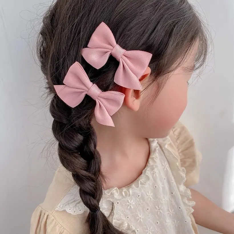 Pinzas para el pelo con lazo para niña, lazos hechos a mano, pasadores de horquilla, accesorios para el cabello para niña