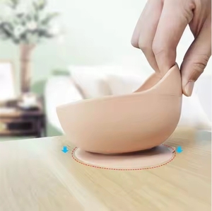 Bol en silicone moderne U-touch en forme d'escargot, vaisselle divisée pour enfants, durable, non toxique, de qualité alimentaire, avec ventouse, ensemble de plaques à dîner pour bébés - Product Image 6