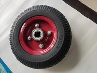 Roda tapak karet hitam tugas berat roda tunggal Industri
