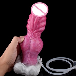 YOCY Fantasy Wolf Knot Ejaculation <b>Dildo</b> Large Anal <b>Dildo</b> Silicone Squirting Penis With Sucker Spray Liquid Sex Toys for Women - Product Image 5