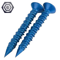 Vis autoperceuse GUXIANG M5 à tête fraisée cruciforme en acier au carbone, revêtement bleu, classe 4.8 6.8, pour briques – Meilleure vente