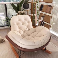 GEDO Moderne Simple Design Pingouin Luxe Nid d'abeille Boucle de traction Chaise berçante Chaise longue pour la maison Loisirs Balcon Salon
