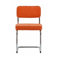 Chaise de salle à manger contemporaine en tissu rembourré, vente directe d'usine à prix avantageux, cadre en acier inoxydable pour chambre à coucher, cuisine, appartement, bureau