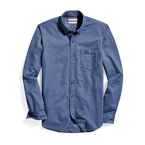 <span class=keywords><strong>Camicia</strong></span> Casual in cotone <span class=keywords><strong>Oxford</strong></span> da uomo in cotone <span class=keywords><strong>blu</strong></span> Regular Fit - Product Image 2