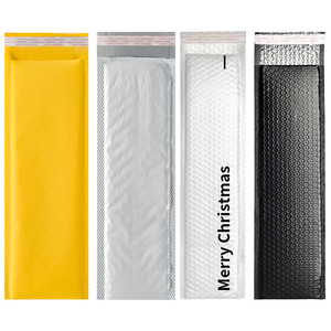 Bán buôn tùy chỉnh đệm phong bì tùy chỉnh in kích thước lớn dải màu đen bong bóng bưu phẩm với logo vận chuyển túi cho quần áo - Product Image 3