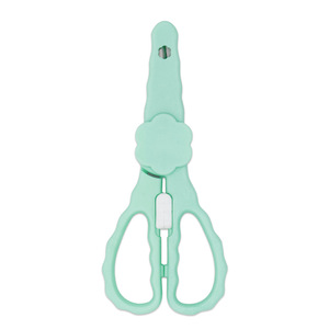 Baby Food Scissors Stainless Steel Portable For Infants And Toddlers 0-12 Months Multifunction Home Use Green Blue Pink - Product Image 3