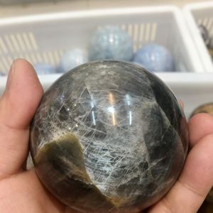 Bolas de cristal de Reiki mágico, Bola de esfera de cuarzo de cristal de roca negra Natural, gran oferta - Product Image 6