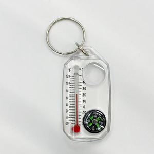 2025 từ la bàn <span class=keywords><strong>Keychain</strong></span> nhiệt kế, Mini la bàn Keyring - Product Image 3