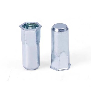 Hexagonal Rivet Nuts Metric Coarse Thread Zinc Plated Grade A For Construction Industry - Product Image 1