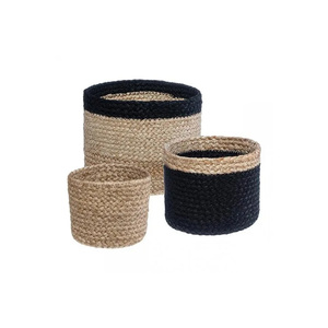 Bright Style Circle Jute <b>Basket</b> Spacious Interior Durable <b>Handles</b> Smooth Texture Eco-Friendly for Household Storage Decorative - Product Image 3