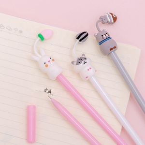 Korean Creative Cartoon Cute Pet Cat Pig <strong>Rabbit</strong> Hamster Kawaii Gel <strong>Pen</strong> Black Blue Customized Ningbo Plastic Promotional <strong>Pen</strong> - Product Image 4