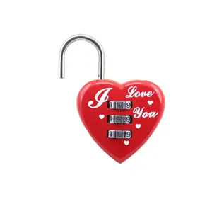 YH1245 Zinc alloy heart love lock with combination nice for wedding or lovers