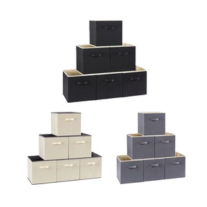 Cajas de Almacenamiento de Tela Plegables Modernas y Duraderas al por Mayor con Asa para Ropa de Armario, Cubiertas Rectangulares Organizadoras - Product Image 1