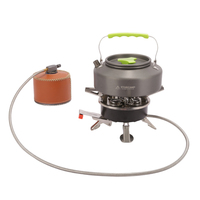 Réchaud de camping au propane en acier STARCAMP 9800W, pliable, application par pulvérisation, randonnée, brûleur électronique portable