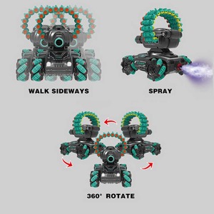ספט רכב פעלולים אינפרא אדום רכב מיקוד לייזר פצצת מים rc 2.4g כפולה שליטה מרחוק 360 סיבוב מעלות מכונית Rc - Product Image 4