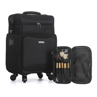 Trousse de maquillage professionnelle en Nylon et néoprène, pochette à cosmétiques, sac de voyage de maquillage, trousse à cosmétiques multifonctionnelle