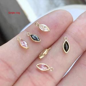 จี้เพชรทรงมาร์คีส์ขนาด 6 มม. 3 เม็ด ชุบทอง 14K รุ่น G60002 สำหรับทำสร้อยคอและเครื่องประดับ - Product Image 3