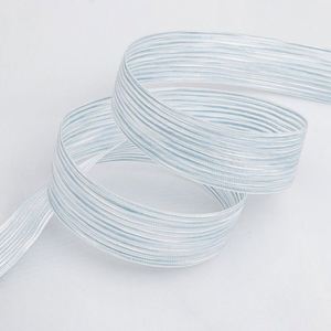 Ruban en polyester transparent à fines rayures de 2,5 cm x 10 yards, élégant et très demandé, idéal pour les arrangements floraux et l'embellissement de cadeaux - Product Image 4