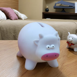 Tirelire Mignonne Vache Blanche de Dessin Animé pour Bébés et Enfants, Sûre, Autres Designs pour Économies et Décoration Intérieure, Jouets Bancaires, Fabriquée en Chine - Product Image 4