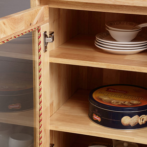 Nordic Solid Wood <b>Sideboard</b> 900mm And Above <b>Storage</b> Kitchen Cabinet Natural Wood Color - Product Image 5