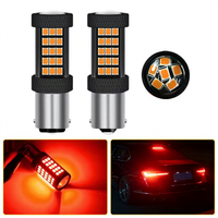 Ampoules LED 1157 66LED blanches, rouges, jaunes, clignotantes, stroboscopiques, 2835 SMD, pour feux de recul, feux stop, feux de positionnement