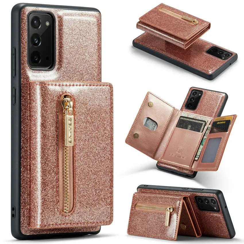2023 New Arrivals for Samsung Galaxy Note 20 Case Luxury Wireless Bling Women Phone Bags Cover for Samsung Note 20 Wallet Case