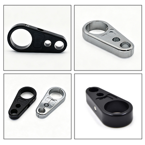 Support de fixation de câble de frein et d'embrayage 25MM pour moto Harley, VTT, buggy de plage, noir chromé, support de tuyau d'huile - Product Image 5