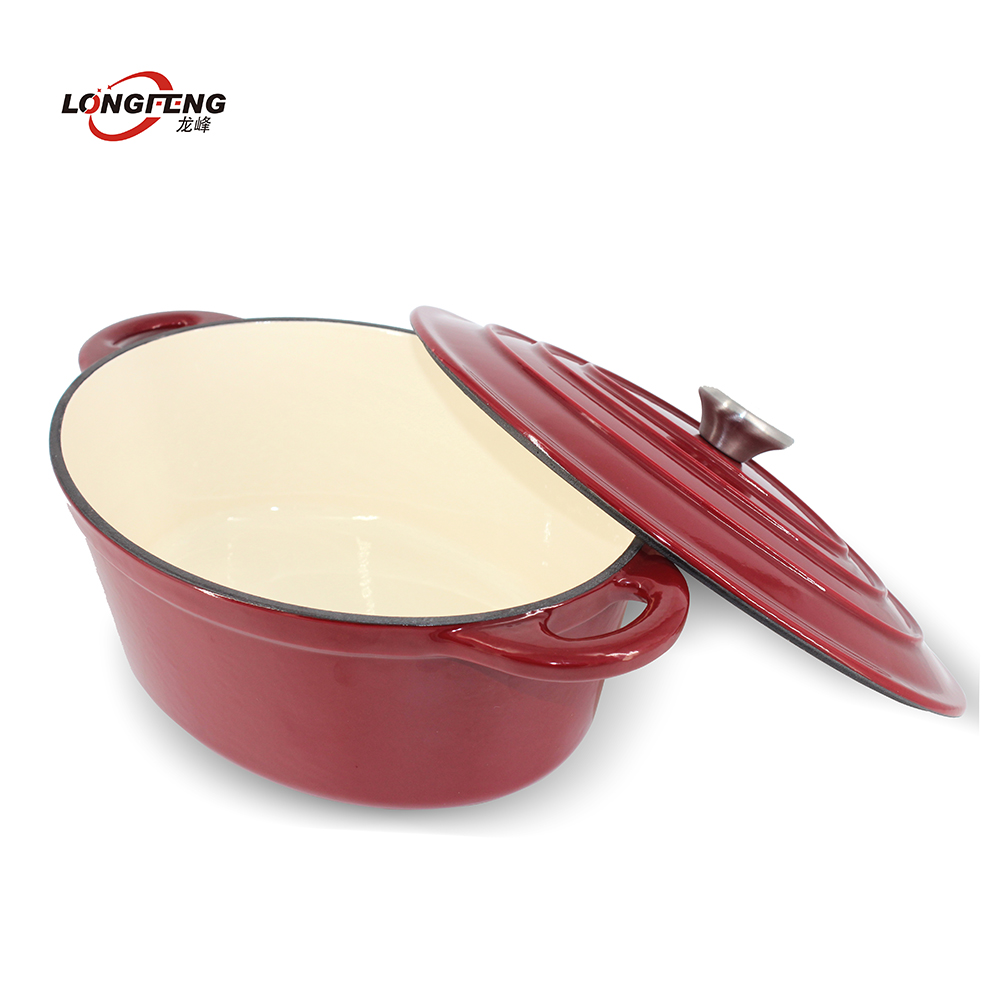 Чугунная кастрюля с эмалированным покрытием, новый дизайн 2021