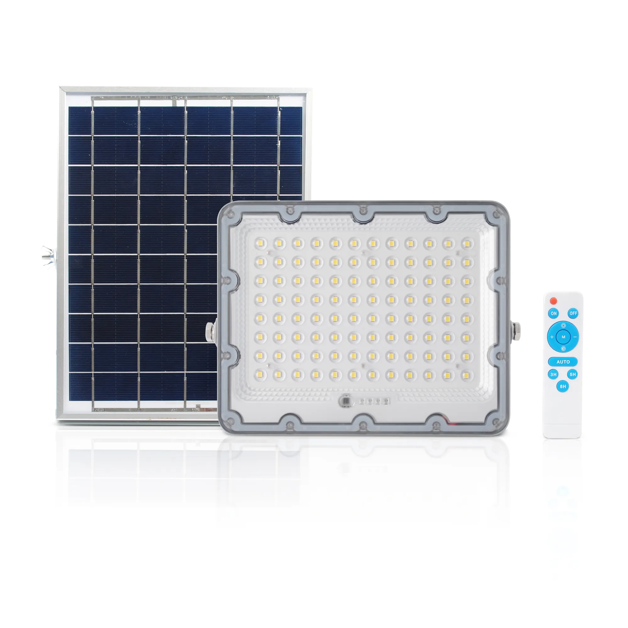 HESHI LED 50w solar flood light Fixture IP65 New Power Display 50W-500W Lithium battery Outdoor Solar Security floodlight