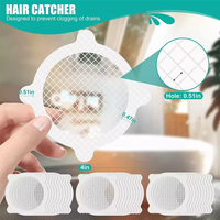 Filtre de vidange rectangulaire moderne en plastique jetable, attrape-cheveux en maille, autocollants pour éviers de salle de bain et de cuisine, récupérateur de déchets facile