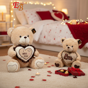 20 \ "Orso bruno misto con cuore e suono 3-stile di san valentino forniture 6 pz/CS - Product Image 3