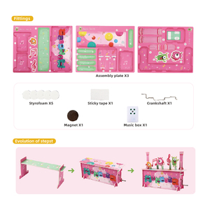 Caja de música de madera DIY para experimentos de ciencia Montessori para niños con tablero KT y Material de seguridad para educación STEM - Product Image 2