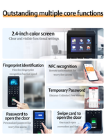 Système de contrôle d'accès par empreinte digitale tout-en-un Android 11 Alarme I/O Alimenté par batterie Carte électronique Swiping Intelligent Magnetic