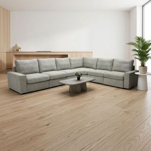 Muebles de Interior Modernos y Lujosos, Cómodo Sofá Seccional en Forma de U, Sofá Modular de Tela para Sala de Estar - Product Image 1