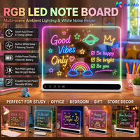 Meilleures ventes, vente directe d'usine, certifié CE FCC RoHS, veilleuse à changement de couleur, 7 modes statiques, 7 modes dynamiques, tableau de dessin LED