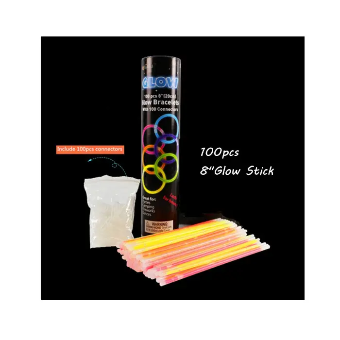 100 Stuks Pack 8 Inch Glow Sticks Party Sticks Gunsten Glow Armband Glow Ketting In Het Donker Fun Licht Sticks voor Kids