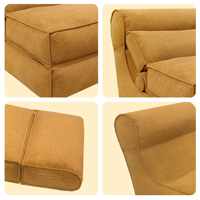 Canapé-lit pliable et compressible traditionnel, fauteuil en mousse à mémoire de forme, cadre en tissu rembourré, pour la maison, le salon, la chambre, le centre commercial, l'hôtel
