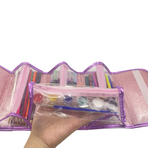 <b>Big</b> clear Pvc Plastic <b>Pencil</b> Pouch Custom Cute School Cartoon Large Capacity Transparent <b>Pencil</b> case unicorn for Girls Kids - Product Image 2