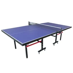 Indoor foldable mobile table tennis table with wheels