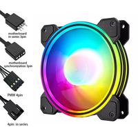 LOVINGCOOL Nouveauté Ventilateur RGB 12V pour PC, Ventilateur de Boîtier ATX 120mm, Refroidisseur RGB pour Ordinateur de Jeu, Kit de Ventilateurs de Boîtier PC